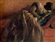 Adolph von Menzel Sister Emily Sleeping painting